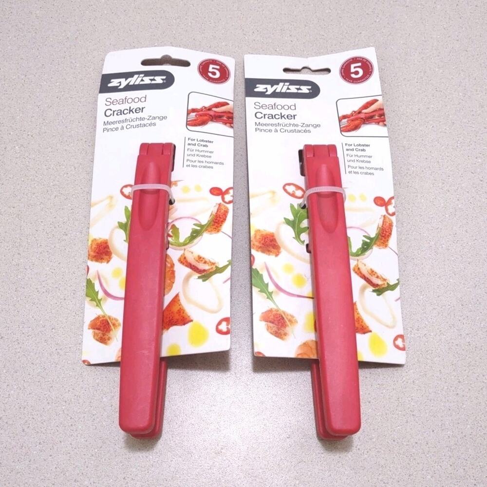 Lot of 2 Zyliss Seafood Crab Lobster Cracker 6.5" Long Made in Switzerland